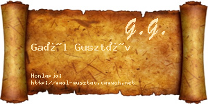 Gaál Gusztáv névjegykártya